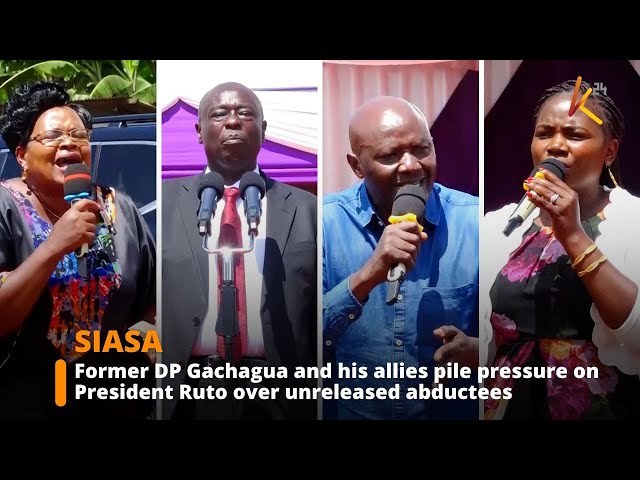 ⁣Former DP Gachagua and his allies pile pressure on President Ruto over unreleased abductees