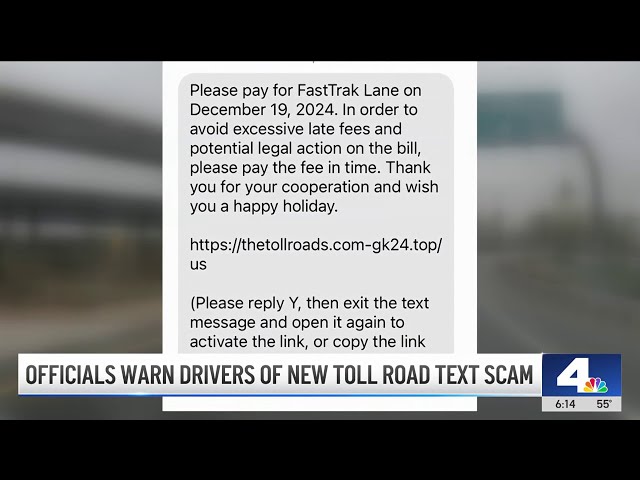 ⁣OC officials warn drivers of new toll road text scam