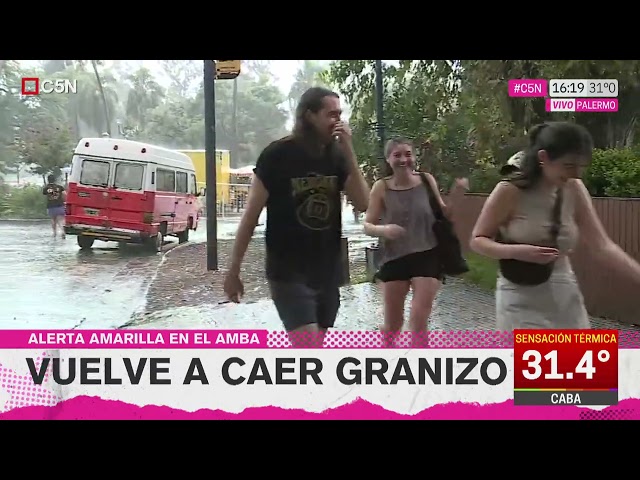 ⁣DILUVIO y GRANIZO en la Ciudad de Buenos Aires