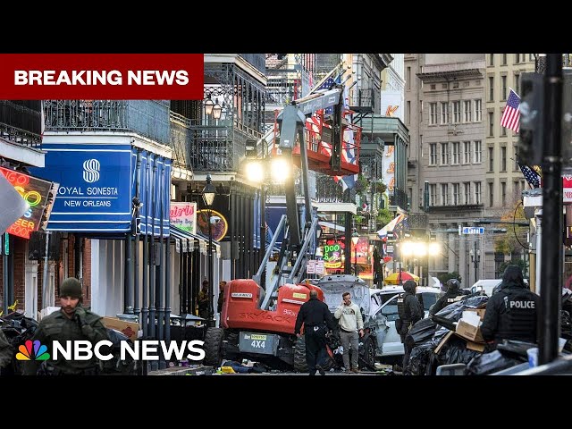 ⁣BREAKING: 15 dead in New Orleans after driver rams into crowd, opens fire on police | NBC News NOW