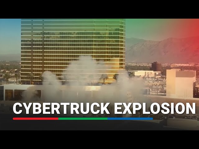 ⁣Cybertruck explodes outside Trump hotel in Las Vegas, killing one