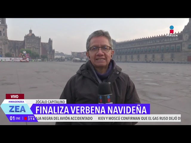 ⁣Finaliza la verbena navideña en el Zócalo de la CDMX | Noticias con Francisco Zea