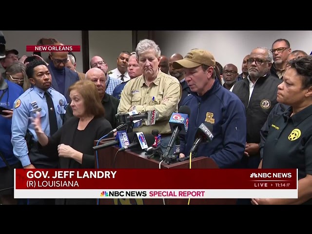 ⁣Officials update on New Orleans Truck attack