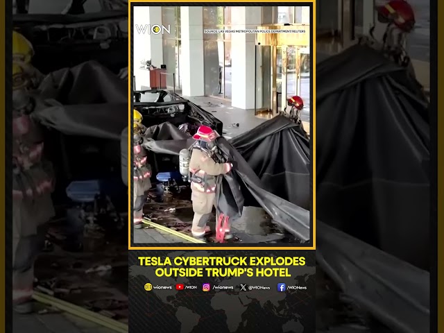 ⁣Tesla Cybertruck Explodes Outside Trump's Hotel | WION Shorts