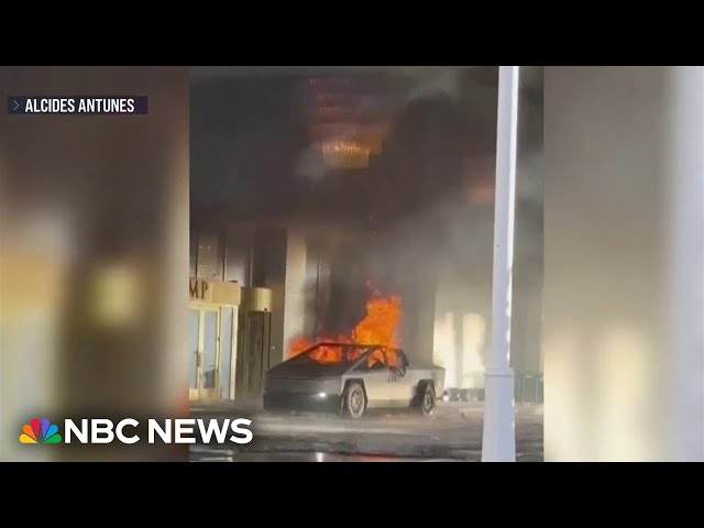 ⁣1 dead after Tesla Cybertruck bursts into flames outside Trump hotel in Las Vegas