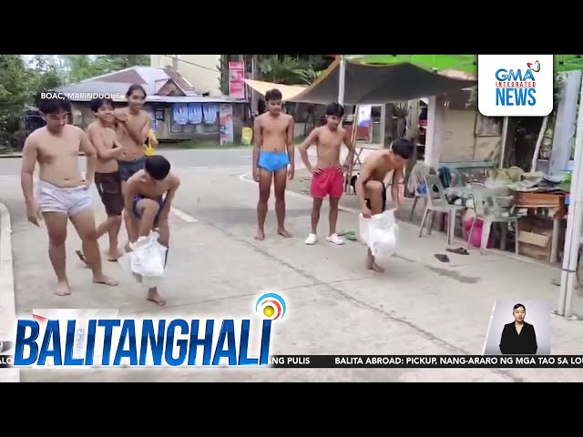 ⁣Diapers race ng dalawang grupo ng mga lalaki, paandar na palaro sa unang araw ng taon | Balitanghali