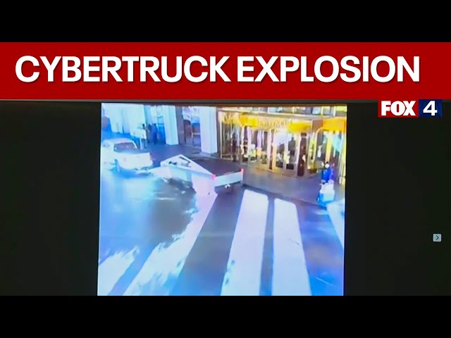 ⁣Video shows Cybertruck explosion outside Trump Tower