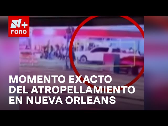 ⁣Momento exacto del atropellamiento masivo en Nueva Orleans, EUA - Hora 21