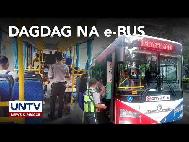 ⁣Mga bagong electric bus sa Quezon City, nagsimula nang bumiyahe