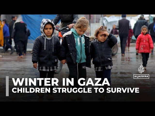 Winter rains and cold compound misery for Palestinian children in Gaza