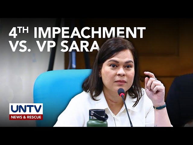 ⁣4th impeachment complaint vs VP Duterte, posibleng ihain sa susunod na linggo