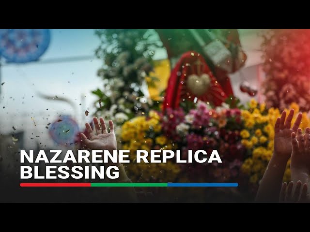 ⁣Devotees flock to Quiapo for Nazarene replica blessing