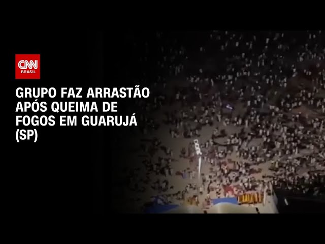 ⁣Grupo faz arrastão após queima de fogos em Guarujá (SP) | CNN NOVO DIA