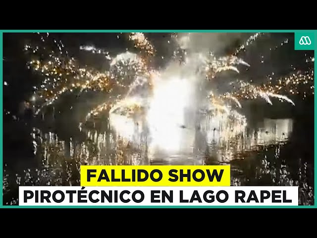 ⁣Fallido show pirotécnico en Lago Rapel en celebraciones de Año Nuevo 2025