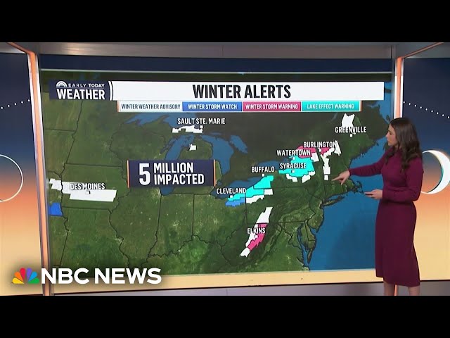 ⁣5 million impacted by winter alerts as the weather makes a frigid start to 2025