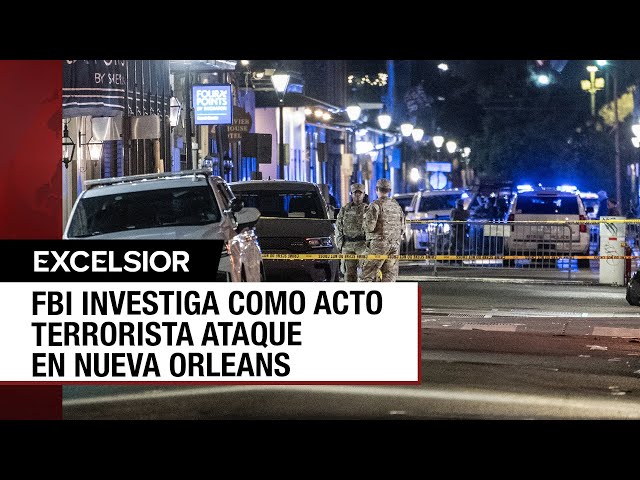 ⁣Atentado en Nueva Orleans: Sujeto arrolló, disparó y mató a 15 civiles