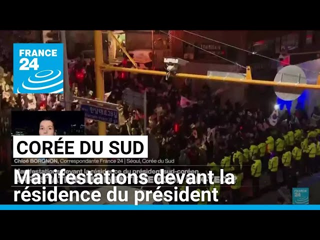 ⁣Corée du Sud : manifestations devant la résidence du président Yoon Suk-Yeol • FRANCE 24