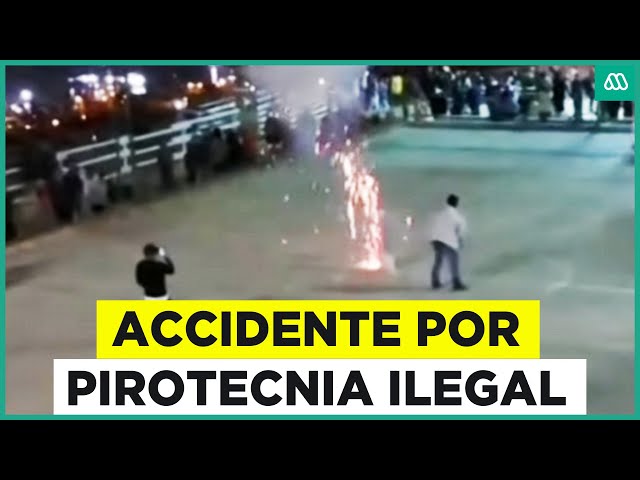 ⁣Fuego artificial detona en el suelo: Accidente por pirotecnia ilegal