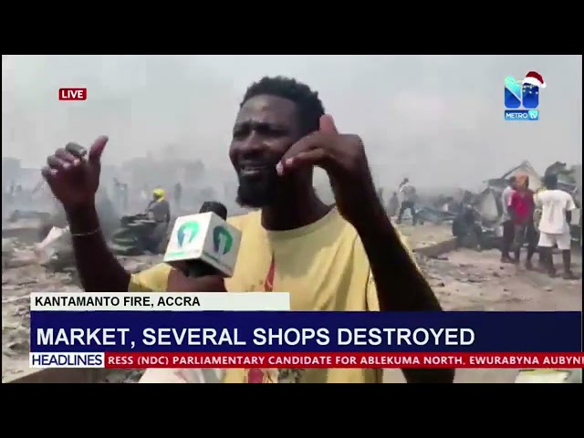 ⁣Market, several shops destroyed