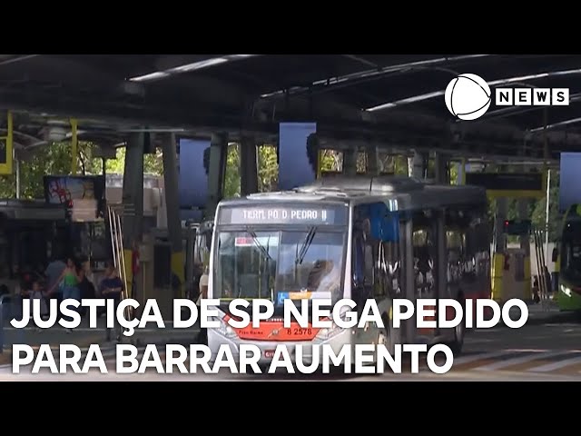 ⁣Justiça de SP nega pedido de barrar aumento da passagem de ônibus