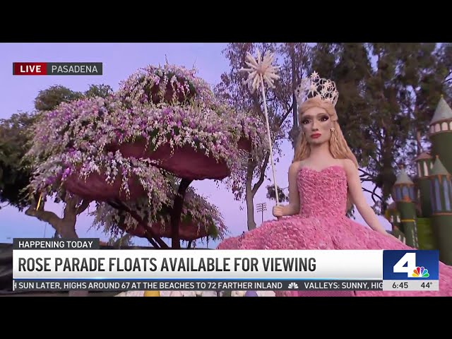 ⁣Rose Parade floats available for viewing