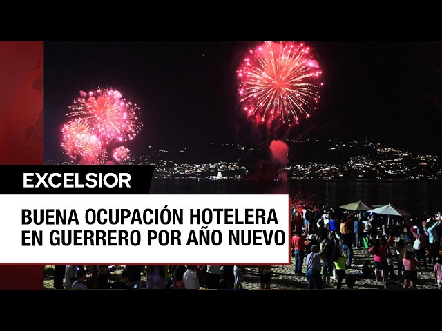 ⁣Miles de turistas dan la bienvenida al 2025 en Acapulco