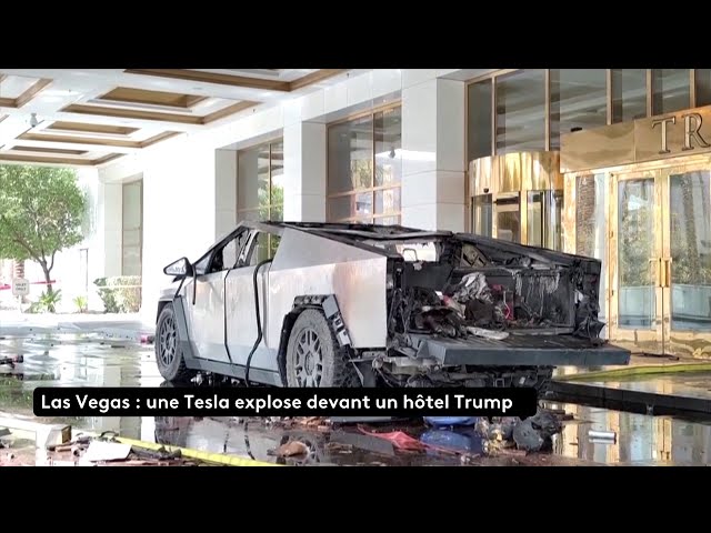 ⁣Un Tesla Cybertruck explose devant un hôtel Trump à Las Vegas, faisant un mort et plusieurs blessés