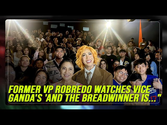 ⁣Leni Robredo watches Vice Ganda's 'And the breadwinner is..."