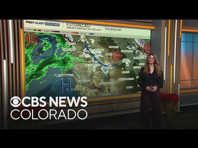 ⁣More mountain snow for Thursday while Denver stays mild, but another storm set to hit Colorado this