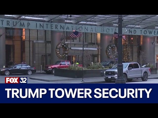 ⁣Security increased around Chicago's Trump Tower after Las Vegas Cybertruck explosion