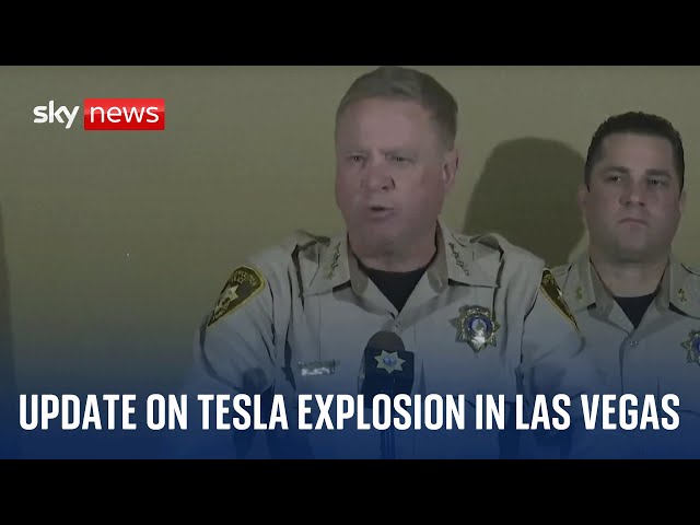 ⁣Police update after Tesla Cybertruck explosion outside Trump hotel in Las Vegas - Watch in full