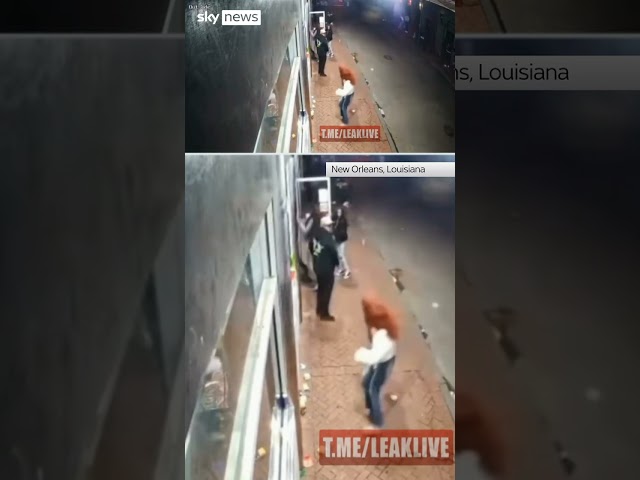 ⁣CCTV shows moment of New Orleans attack