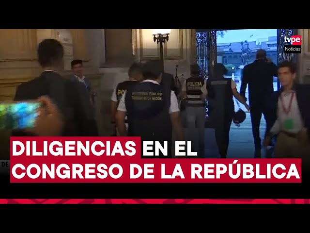 ⁣Fiscalía y Policía intervienen oficinas del Congreso por presunta red de prostitución