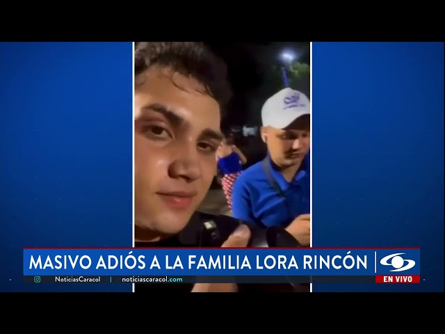 ⁣Masivo adiós a la familia Lora Rincón, víctima de masacre en Aguachica