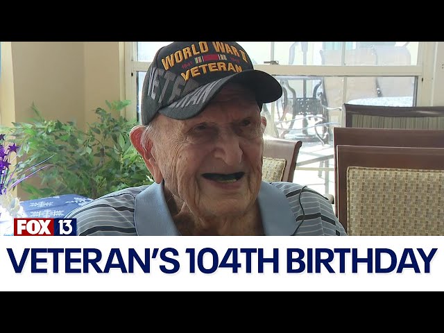 ⁣Tampa veteran celebrates 104th birthday