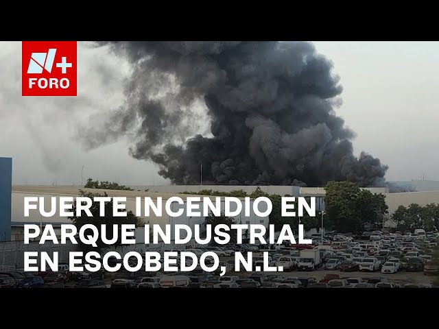 ⁣Incendio en bodegas en parque industrial en Escobedo, Nuevo León - Las Noticias