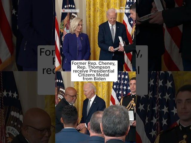 ⁣Former Rep. Cheney,  Rep. Thompson receive Presidential Citizens Medal from Biden