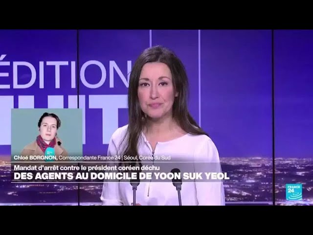 ⁣Corée du Sud : les enquêteurs tentent d'arrêter le président déchu Yoon Suk-yeol • FRANCE 24