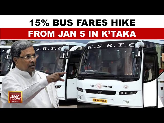 ⁣Karnataka Announces 15% Bus Fare Hike from 5th January Amidst Shakti Scheme | India Today