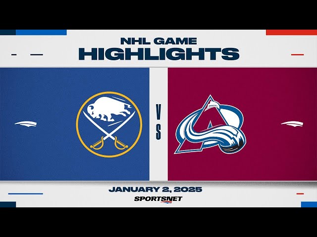 ⁣NHL Highlights | Sabres vs. Avalanche - January 3, 2024