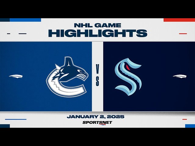 ⁣NHL Highlights | Canucks vs. Kraken - January 2, 2025