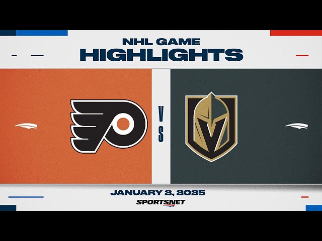 ⁣NHL Highlights | Flyers vs. Golden Knights - January 2, 2025