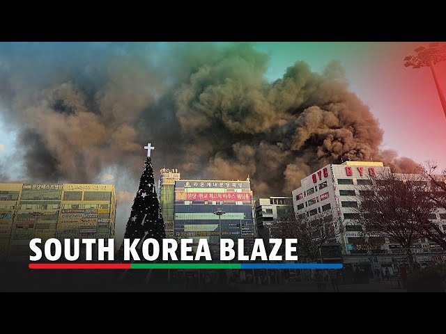 ⁣Dozens rescued after fire engulfs building in South Korea's Seongnam