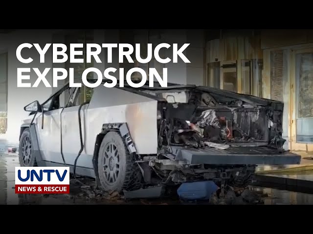 ⁣Driver ng sumabog na Tesla Cybertruck, isang sundalo; Koneksyon sa terorista, inaalam pa