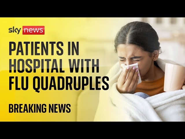 ⁣The number of patients in hospital with flu quadruples