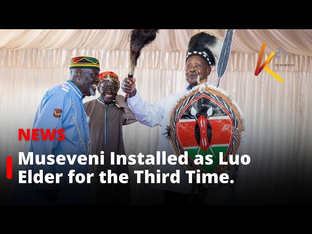 ⁣Museveni was Installed as Luo Elder for the Third Time.