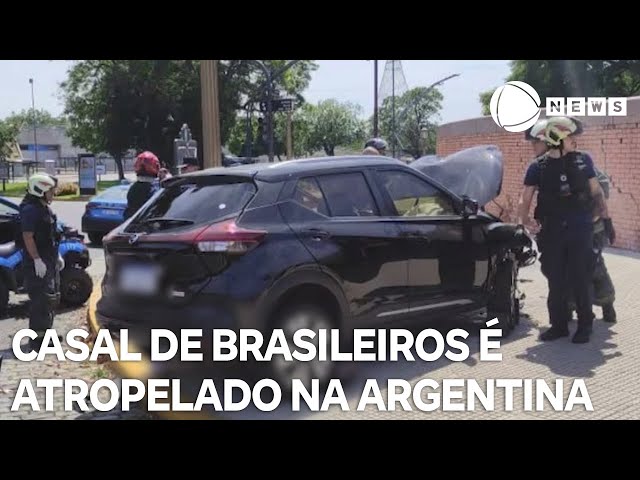 ⁣Casal de turistas brasileiros é atropelado na Argentina