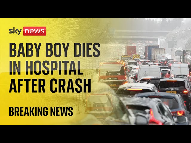 ⁣BREAKING: Baby dies in hospital after a crash on the A1 near Grantham