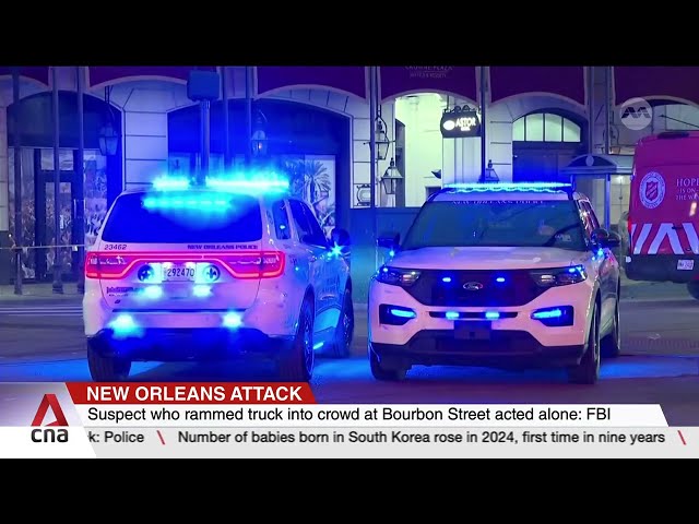 ⁣New Orleans attack: FBI says suspect who rammed truck into crowd at Bourbon Street acted alone