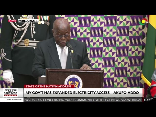 ⁣#SONA: I inherited a nation plagued by Dumsor, I’m happy that I leave with the light on - Akufo-Addo